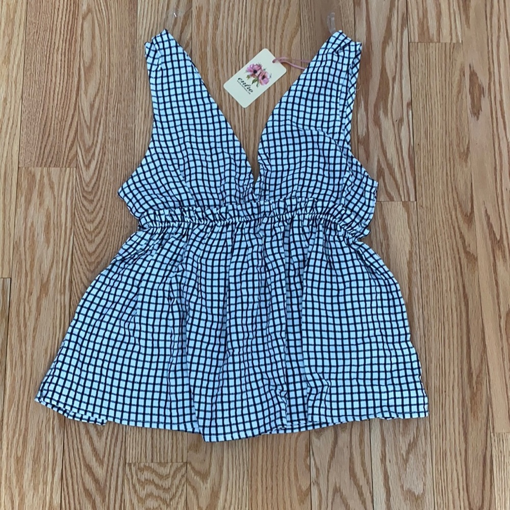NWT Entro Gingham Tank